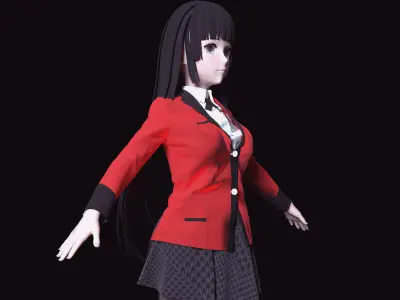 JABAMI YUMEKO  KAKEGURUI ANIME  3D model