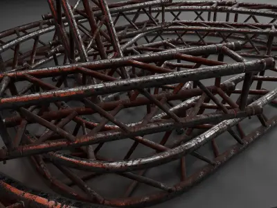 Banana Stage Truss Low-poly 3D model