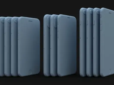 Apple Electronics Collection 2017 Low-poly 3D model