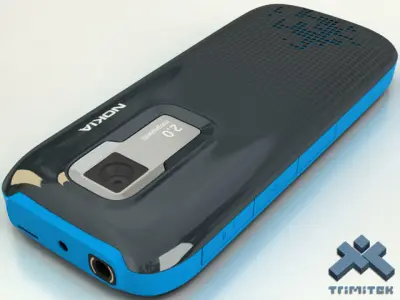 Nokia 5130 XpressMusic - 2009 - blue 3D model