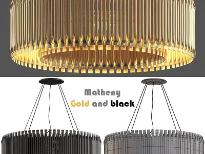 MATHENY CHANDELIER by DELIGHTFULL Gold 3D model