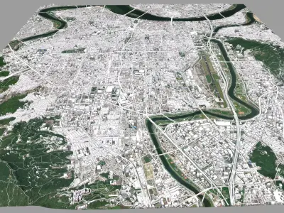 Cityscape Taipei Taiwan 3D model