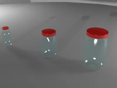 Plastic Jar - 2 Free low-poly 3D model