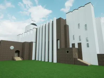 church in Leszno Poland shell 3D model