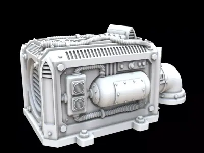 Sci-Fi Industrial Ventilation - Terrain for 28mm 32mm Wargames 3D print model