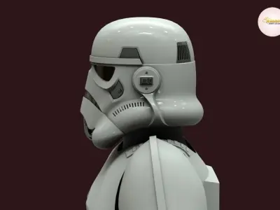 Stormtrooper Rigged Low-poly 3D model Low-poly 3D model