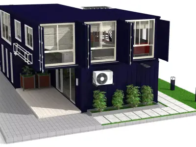 Container Office Building 3D model