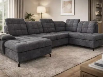 Corner sofa Low-poly 3D model