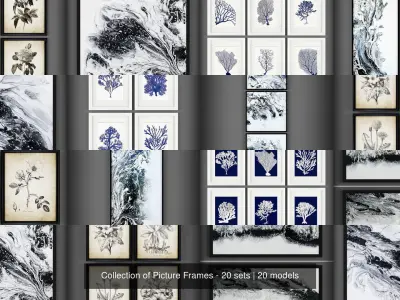 Collection of Picture Frames - 20 sets 3D Model Pack 10