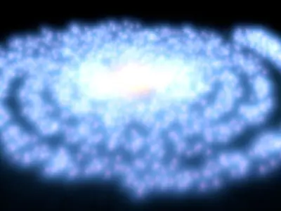 3D Galaxy of lights Free 3D model