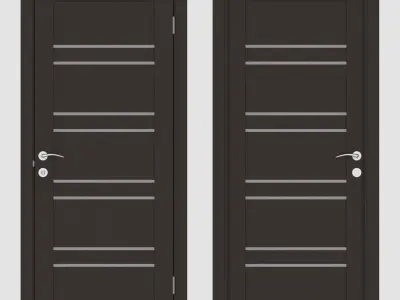 ArchViz Interior Door including hardware - Style Vision 8 3D model