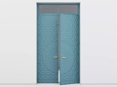 Aluminium door 333 3D model