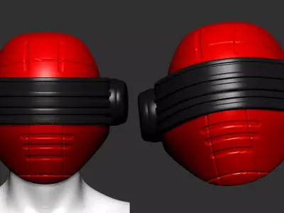 helmet high poly sculpt 3d printable ver 7 3D model 3D model
