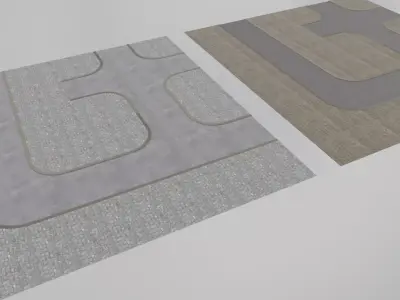 Modular Road Low-poly 3D model purchase