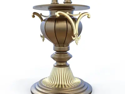 Metal candle Holder Low-poly 3D model