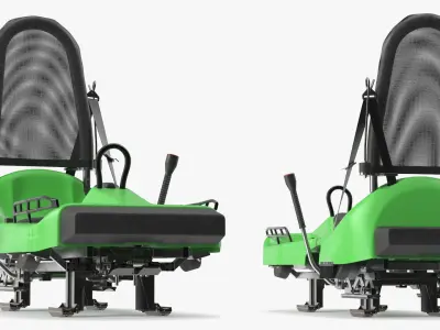  Rail-Guided Coaster Sled With Levers Green 