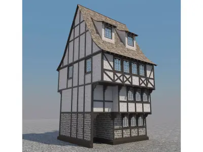 Medieval House 1 3D model