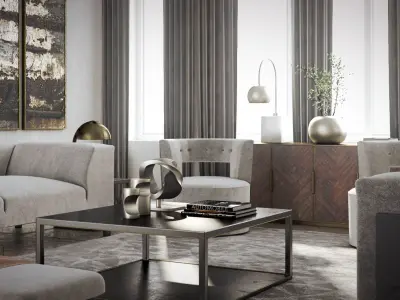 VRay - C4D Scene files - Living Room 2 Interior 3D model