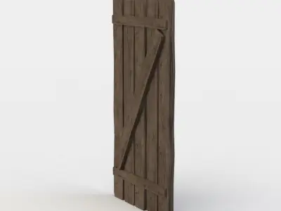 Window shutter Low-poly 3D model