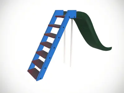 Slide Low-poly 3D model