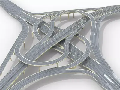 Flyover Road Bridge 3D model