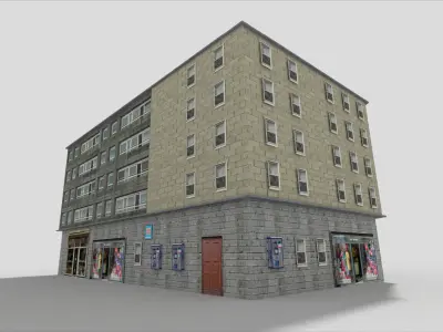 city building 15 Low-poly 3D model