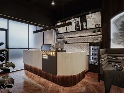 CoffeeShop 3d Interior Design 3D model