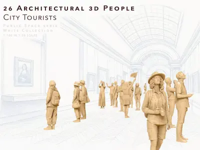 City Tourists - 26 Architectural Figures 3D print model