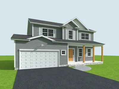 Cape Cod House 9 3D model