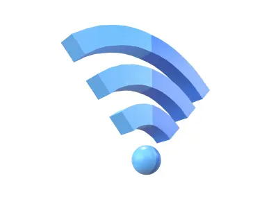Wifi Symbol v2 001 Low-poly 3D model