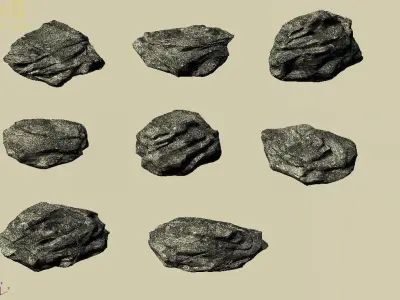 Mountain Hengshan - Stone 02 3D model