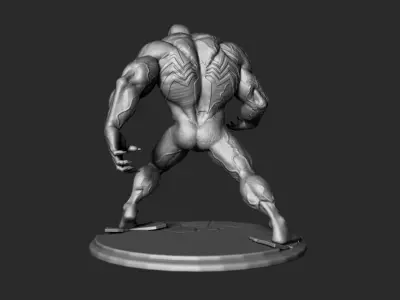 Venom 3D print model statue of monster 3D model