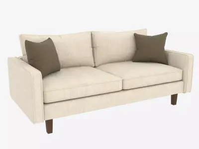 Modern 2-Seater Fabric Sofa 3D model