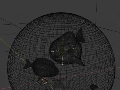 A Fish Bubble Scene 3D model