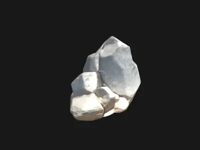 Stylized Fantasy Rock Sculpted Game Environment Asset Low-poly 3D model