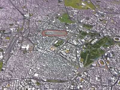 Bengaluru - City 3D Model Low-poly 3D model