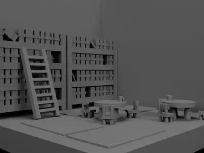 Library 3D model