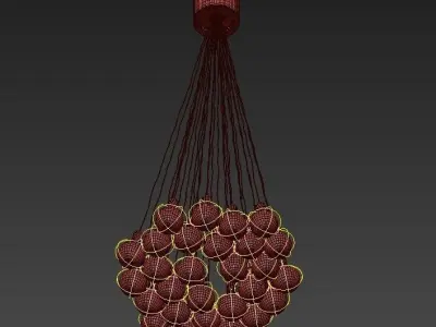 Vesoi chandelier with balls hanging from it 3D model