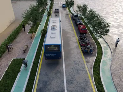 High Quality Road Junction Detailed and Editable 3D model