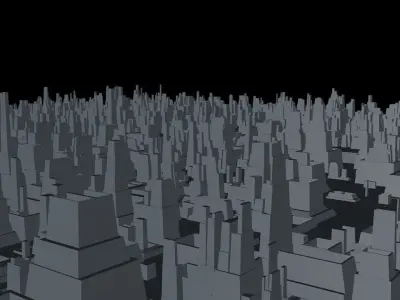 City Shaped Greeble  Free 3D model