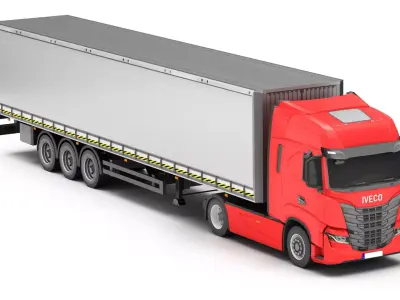 Truck 2-V5 Low-poly 3D model