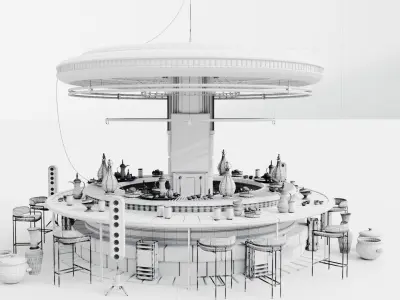 SciFi bar futuristic 3D model