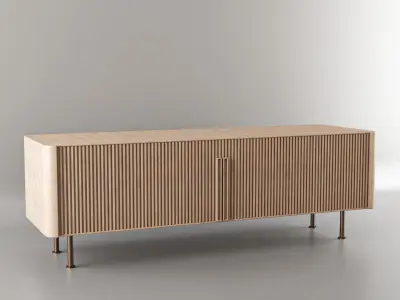 Sideboard two sideboards with slats 3D model