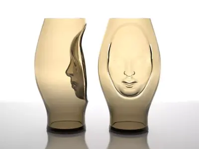 M three glass vases 3D model