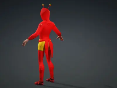 Chapulin Colorado Low-poly 3D model