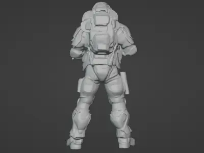 Valour Korps Soldier 3D Printable STL Miniature 3D print model