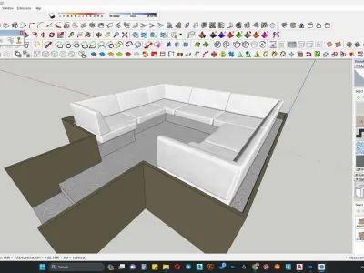 Outdoor sitting 3d model 3D model
