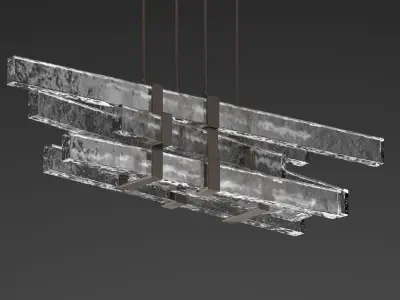 Ralph Pucci Lianne Gold Chandelier 3D model