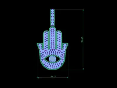 Hamsa Pendant  3D print model
