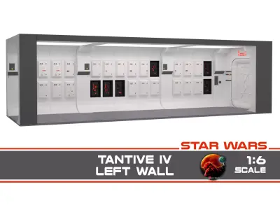 Tantive 4 left wall 1-6 scale Hottoys 3D print model